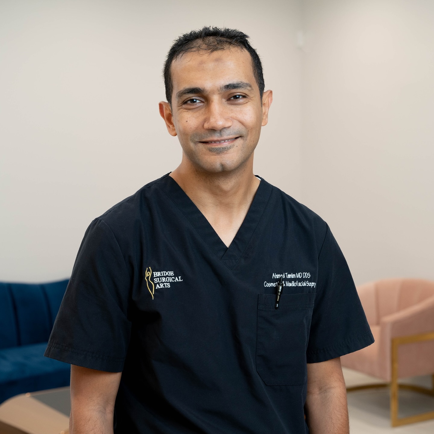 Confident patient in a serene clinical setting